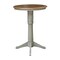 International Concepts Round 30 in Round Top Pedestal Table, Bar Height, Hickory/Stone, 30 W, 30 L, 41.9 in H, Wood K41-30RT-27B-6B-2 - alternate 2
